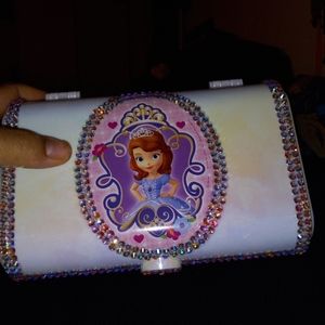 Princess Sofia Makeup case with collapsible  tray with Mirror